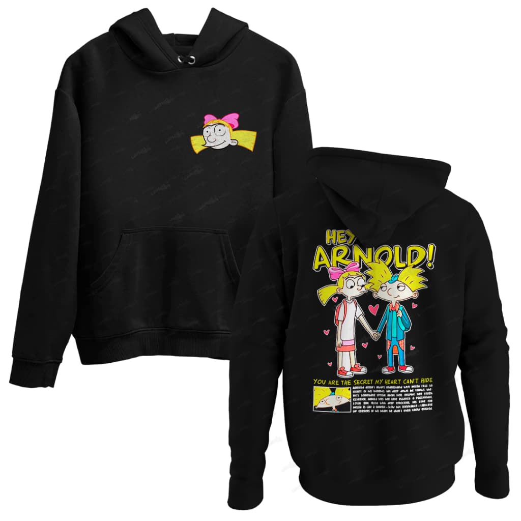Moletom Canguru Casal Unissex Hey Arnold 1 F/C (LEIA A DESCRIÇÃO)