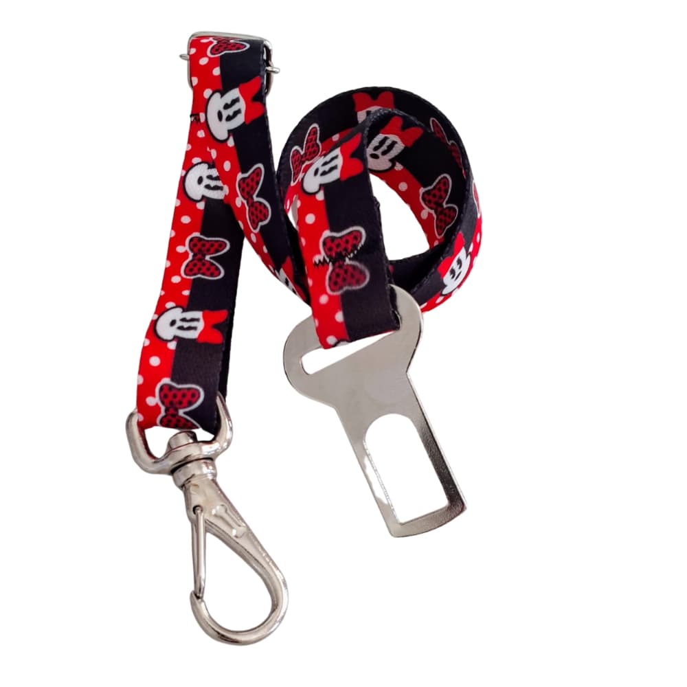 Cinto de Segurança  para Pets Personagens Ajustável Para Viagem com Pets, Cachorro e Gato