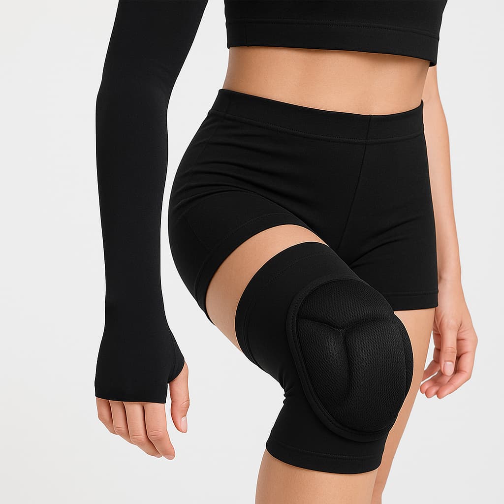 Kit Manguito Proteção UV50+ Manga Longa + Joelheira Anti-impacto Vôlei Futsal Handball Pares Unissex