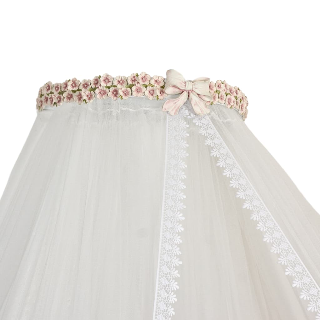 Dossel flores com mosquiteiro tule para berço