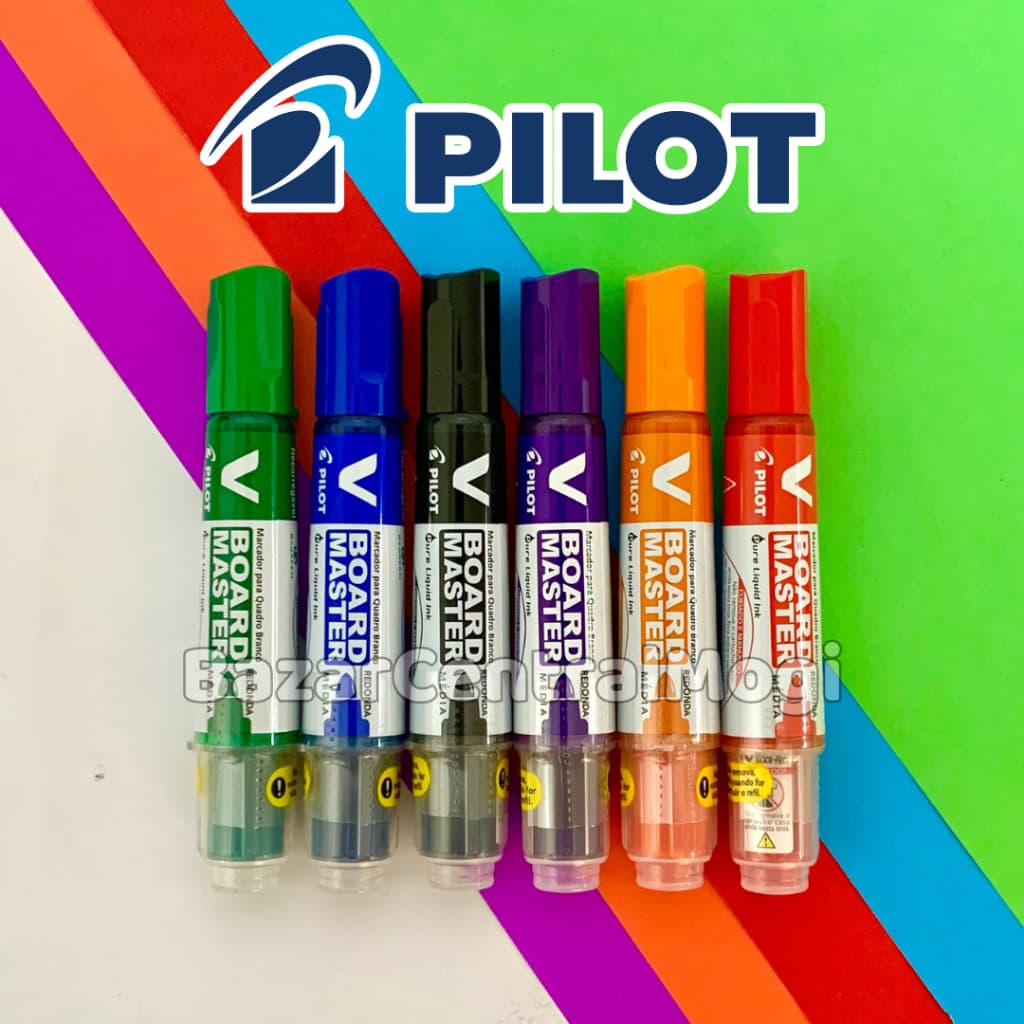 Marcador Caneta Para Quadro Branco Pilot V-Board Master Recarregável Pincel WBMA