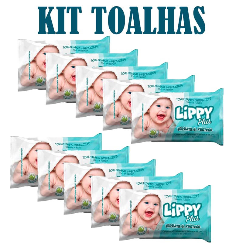Kit 10-24 Pcts Toalha Umedecida Lippy Direto Da Fábrica