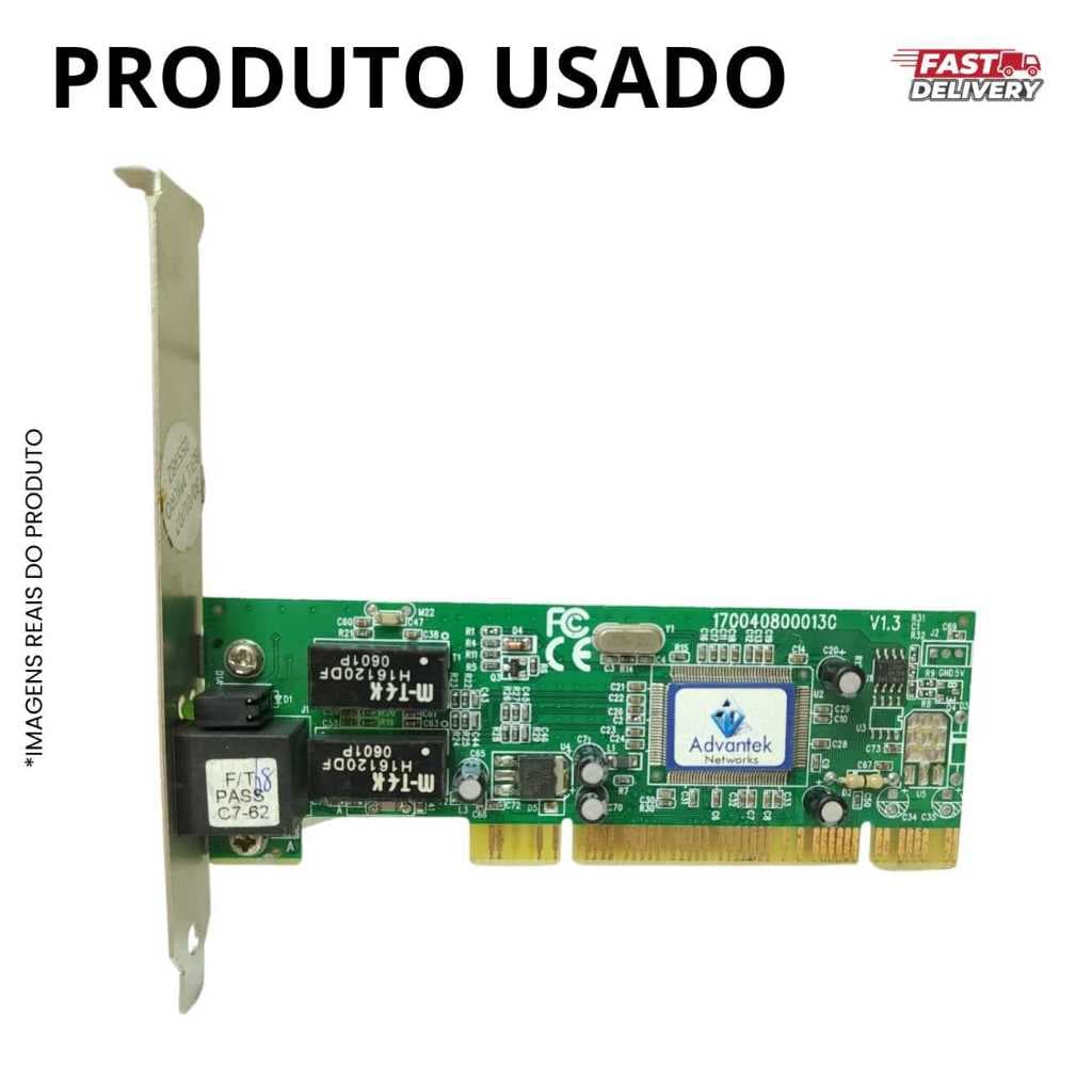 Placa De Rede PCI 10/100 Mbps Fast Ethernet ALN-318C - Usada 100% Funcional! ⚡💻