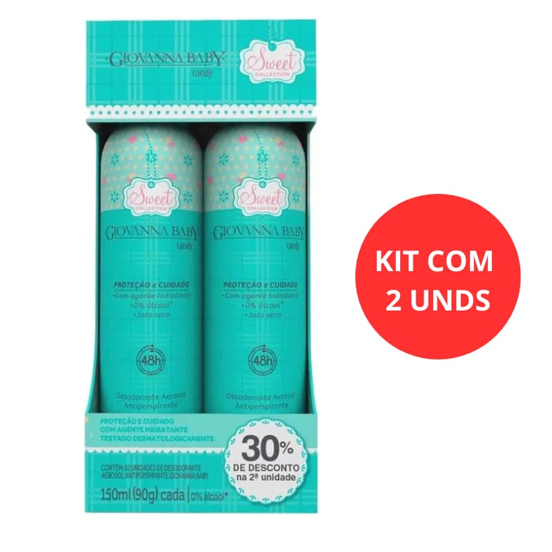 KIT C/2 GIOVANNA BABY AERO CANDY 150ML PROMOÇÃO