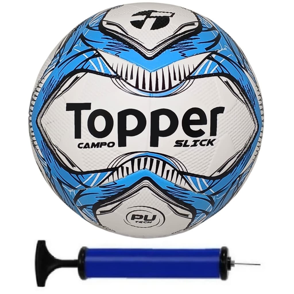 Bola Campo Topper  Azul + Bomba de Ar