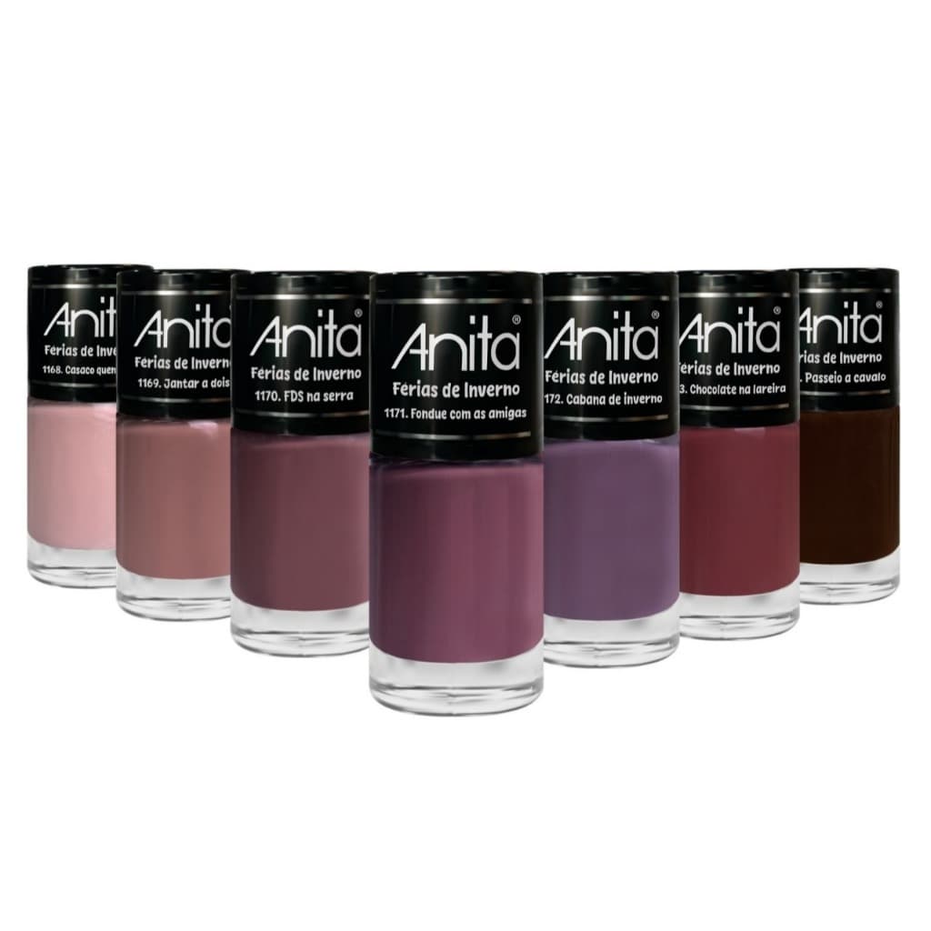 Esmaltes Anita Coleção Férias de Inverno - Kit com 7 esmaltes