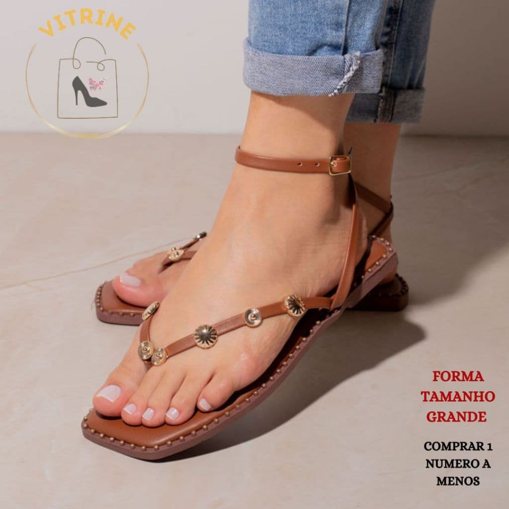 Sandália Rasteirinha Feminina Fivela Aplique Verao