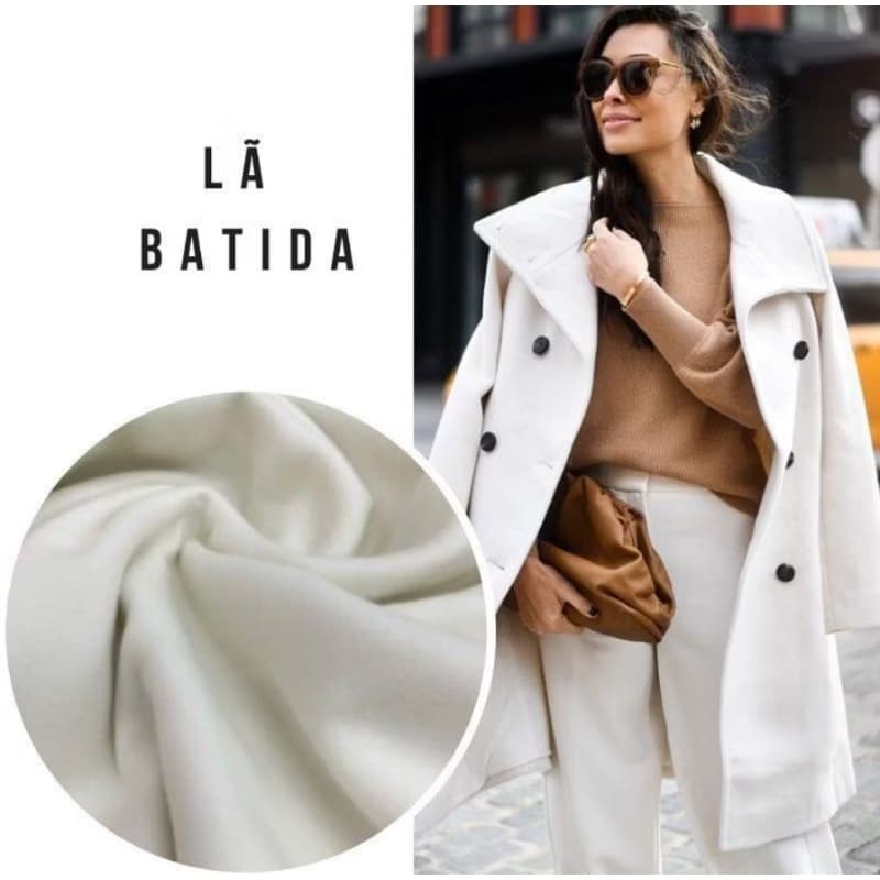 Tecido Lã Batida Lisa PROMOÇÃO - 1,00 mt de Comprimento X 1,50 mts de Largura