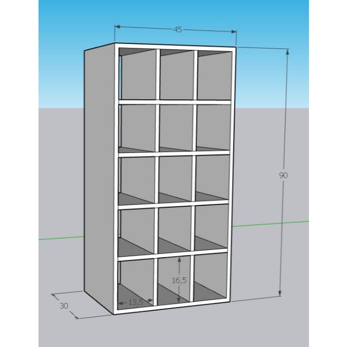 Nicho de Garrafa em Mdf 100% - 45 Largura x 90, Altura x 30 Profundidade Na cor Branco