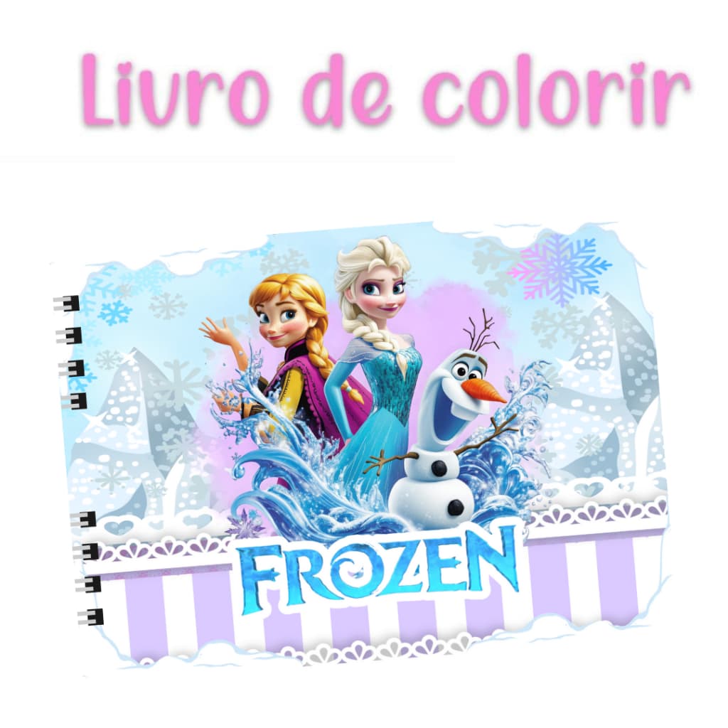 Livro de Colorir FROZEN Folha Grossa e Capa Dura 180g 50 Páginas / PROMOÇÃO