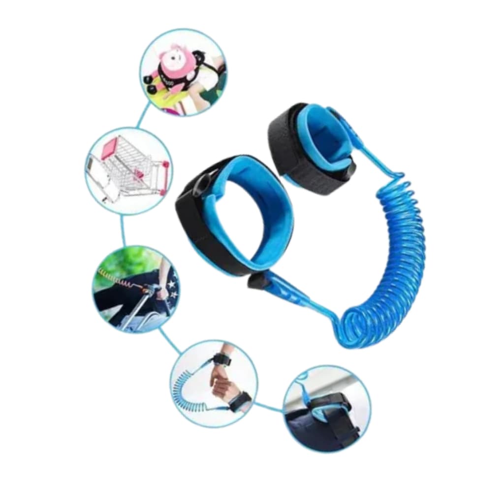 Pulseira Segurança Guia Pulso Infantil Com Passeio Utilidades Viagem Praia Parques