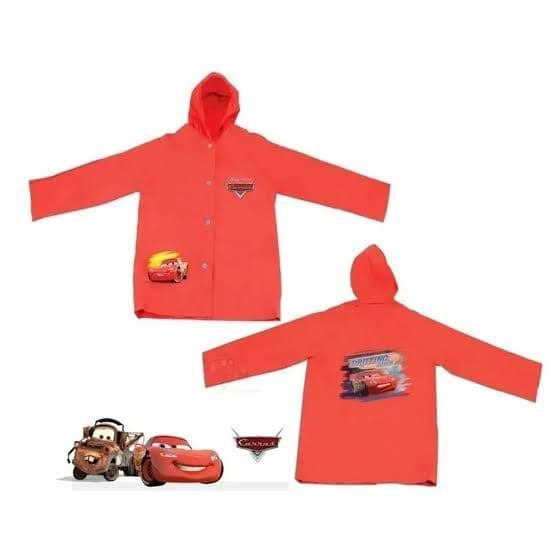 Capa De Chuva Infantil Carros Relâmpago Mcqueen Com Capuz Pronta Entrega