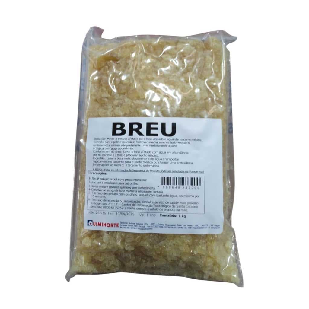 Breu (Colofônia) em Pedras - Pacote 1 kg - Quiminorte