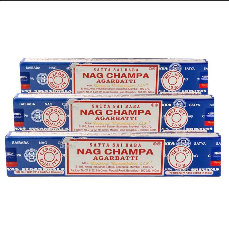Incenso Indiano Original  Nag Champa Massala Satya Puro 7,5g contendo 12 varetas