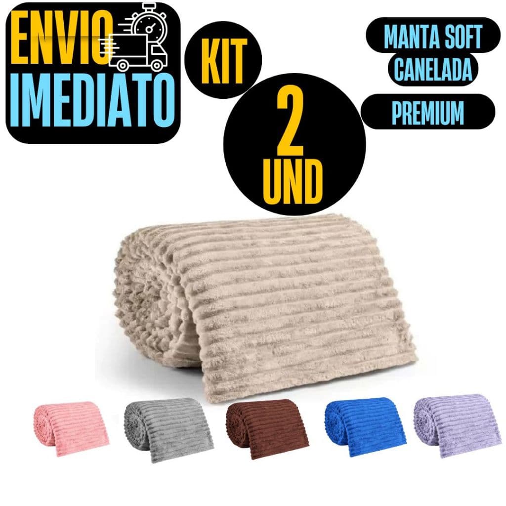 Kit 2 Manta Para Bebê Soft Lisa Pet Canelada 1.00 x 0.90 Premium Qualidade Ultra Macio Premium Primeira Linha Top GR171