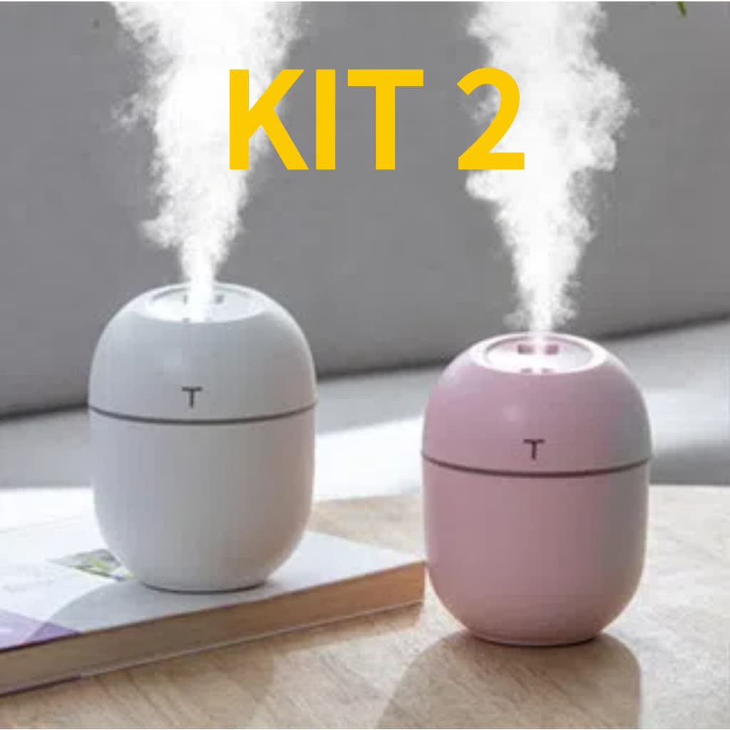 KIT 2 Umidificador Atomizador De Ar Doméstico Portátil Umidificador 200ml