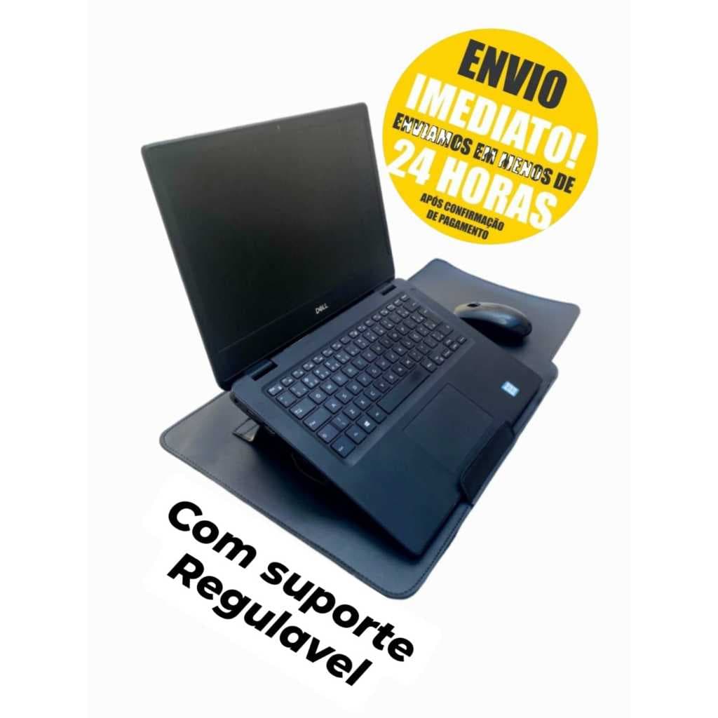 Capa para Notebook Bolsa Multiuso Multifuncional 3 em 1 Capa/ Suporte/ MousePad Cor Preto
