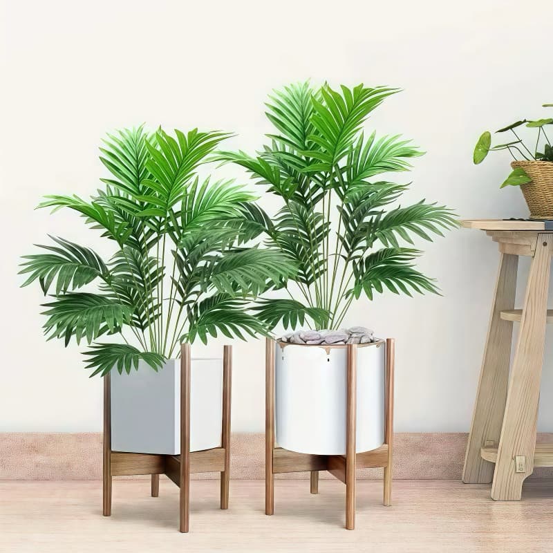 KIT2  110CM  24Folhas Planta Artificial Palmeira Areca Real Toque