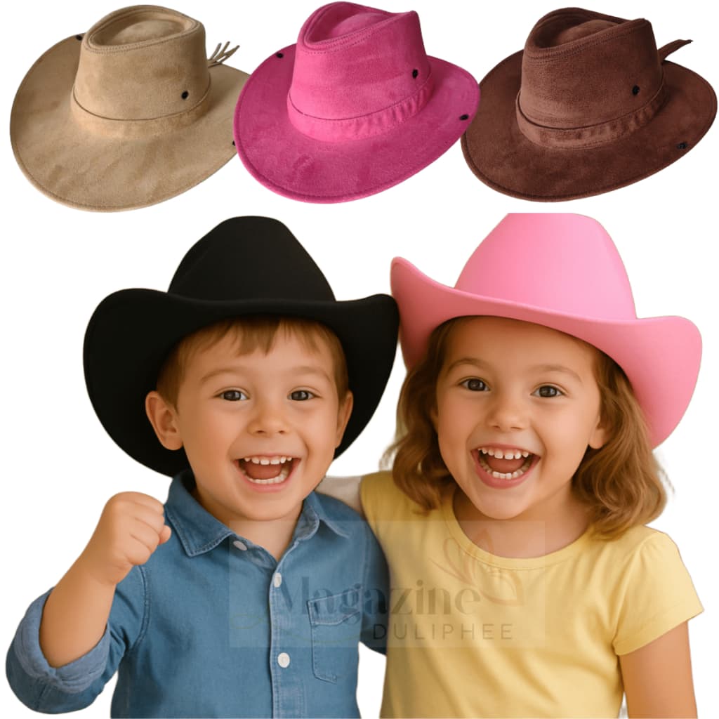 Chapéu Cowboy Infantil Country Menina Menino Boiadeira Festa Junina Bebê e Juvenil Acessório Fantasia Ana Castella