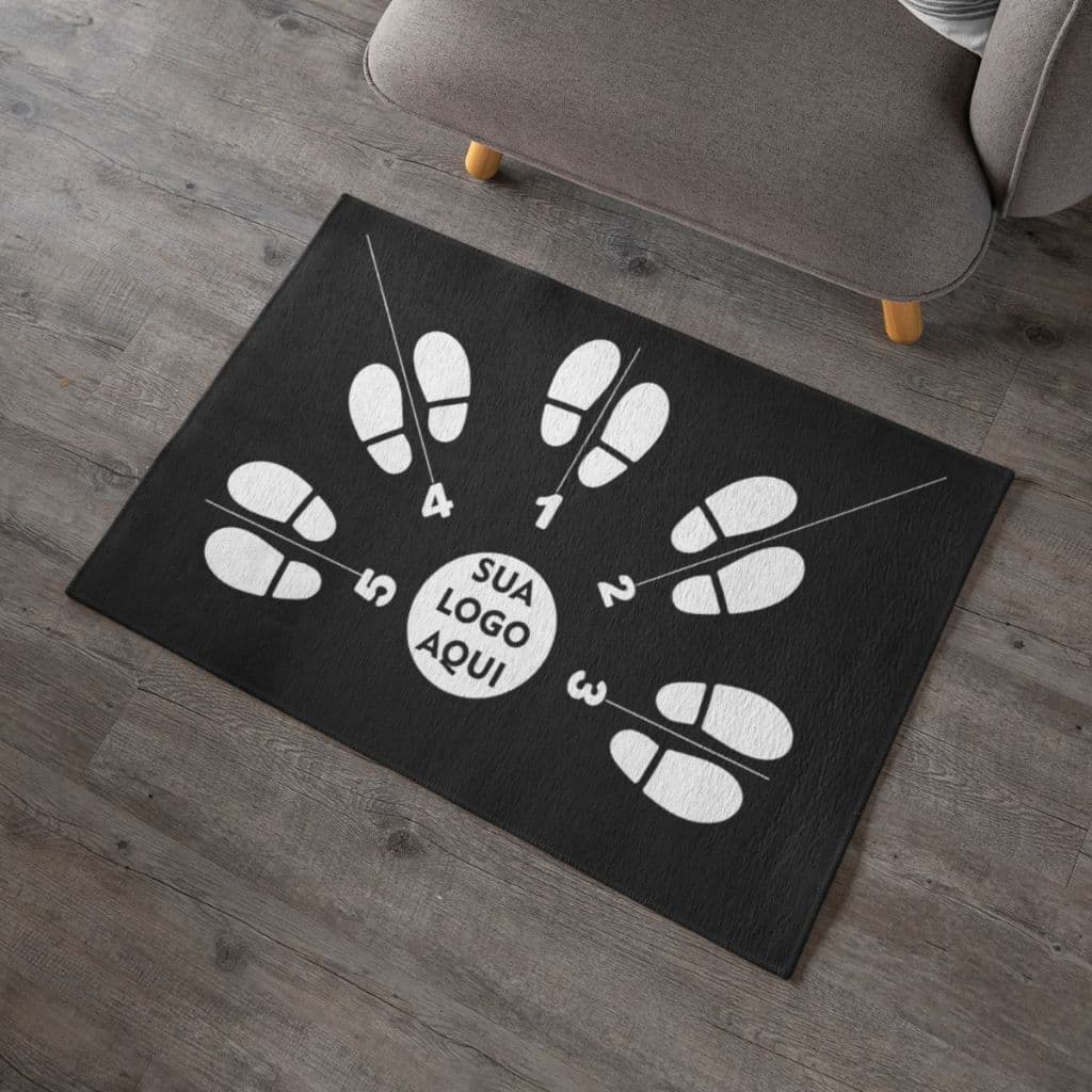 Tapete Posição Fotográfica Harmonização Facial 40x60 e 70x30 com Sua Logo Estampada Antiderrapante