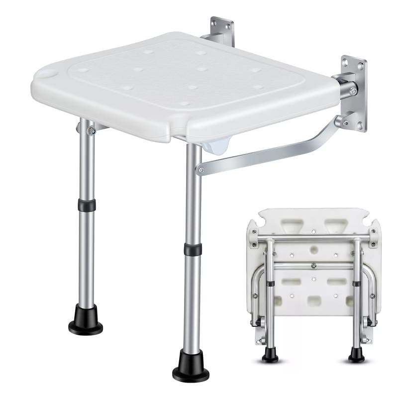Banco Articulado Para Banho Assento Dobrável Altura Regulável Parede Box 120kg