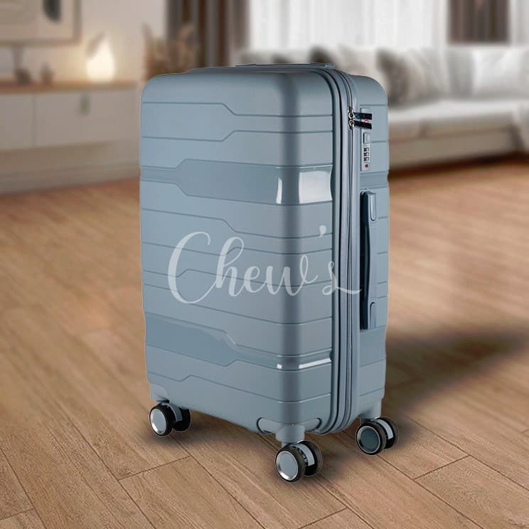 Mala M 23KG Troia Polipropileno Inquebrável Rodinhas 360° c/ Cadeado TSA e Zíper Expansor