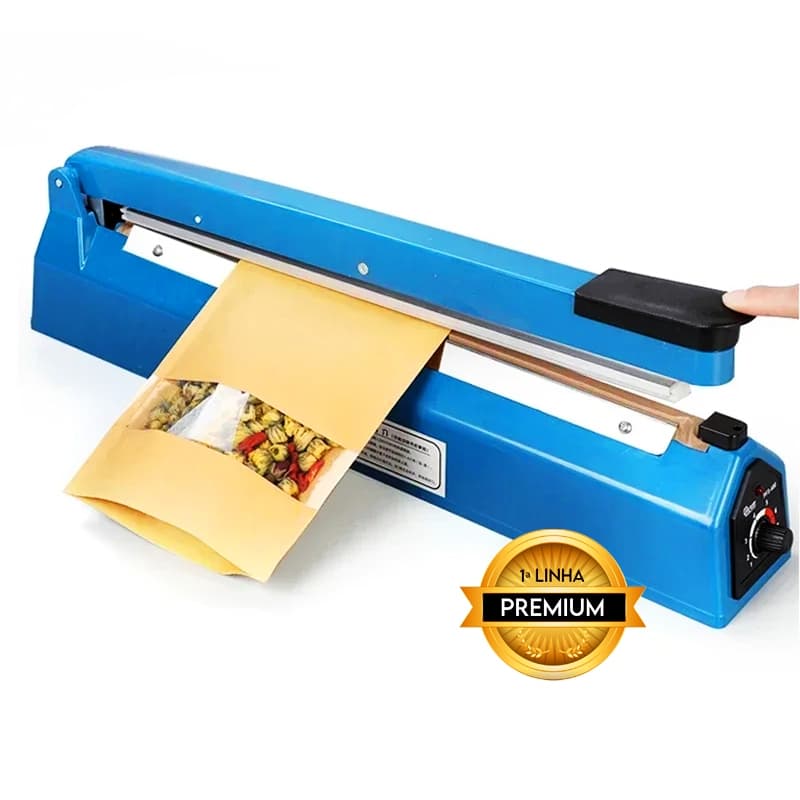 Máquina Seladora Térmica Profissional 500W 30CM Para Embalagem Plástico Com 8 Níveis