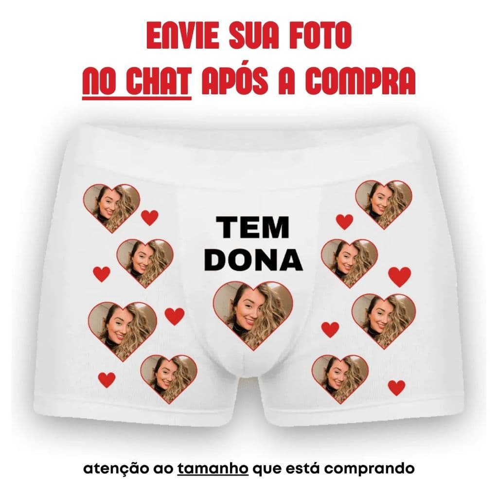 CUECA PERSONALIZADA COM FOTO