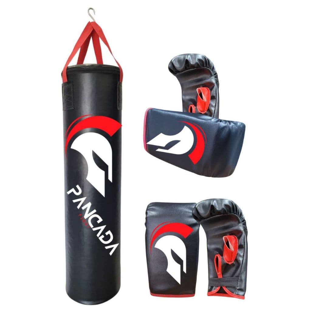 Saco de pancada 90X100 Pancada Fight + 2 Luva  - Preço de Fábrica Boxe