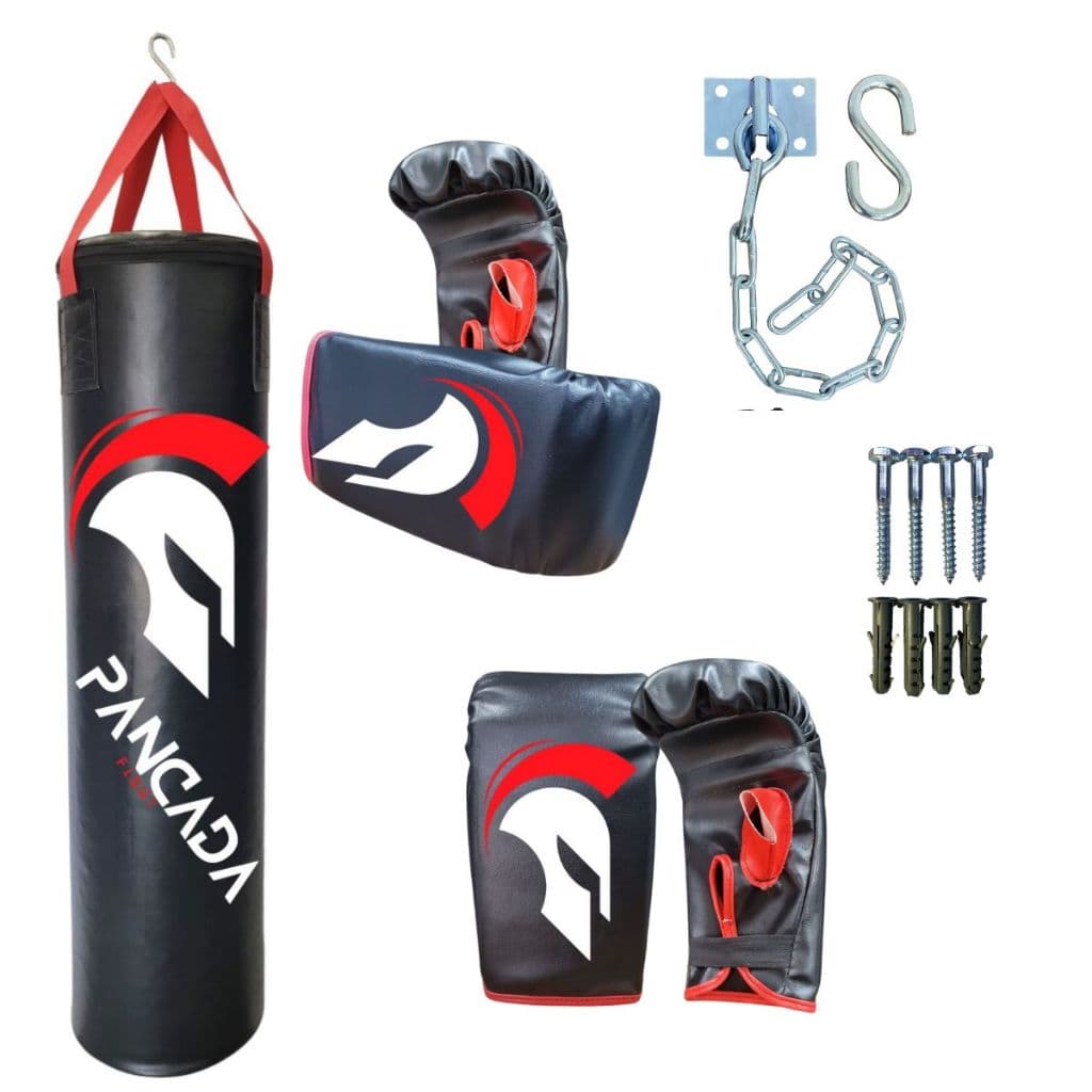 Saco De Pancada 90 cm + Suporte + 2 Pares Luva Bate Saco Boxe Muay Thai  - Pancada Fight
