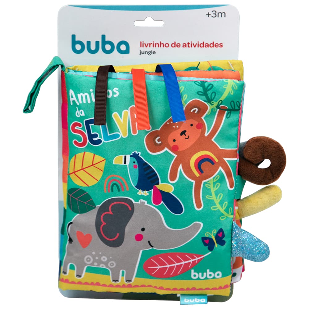 Livro De Atividades Buba Sensorial Jungle livrinho buba brinquedo infantil Selva