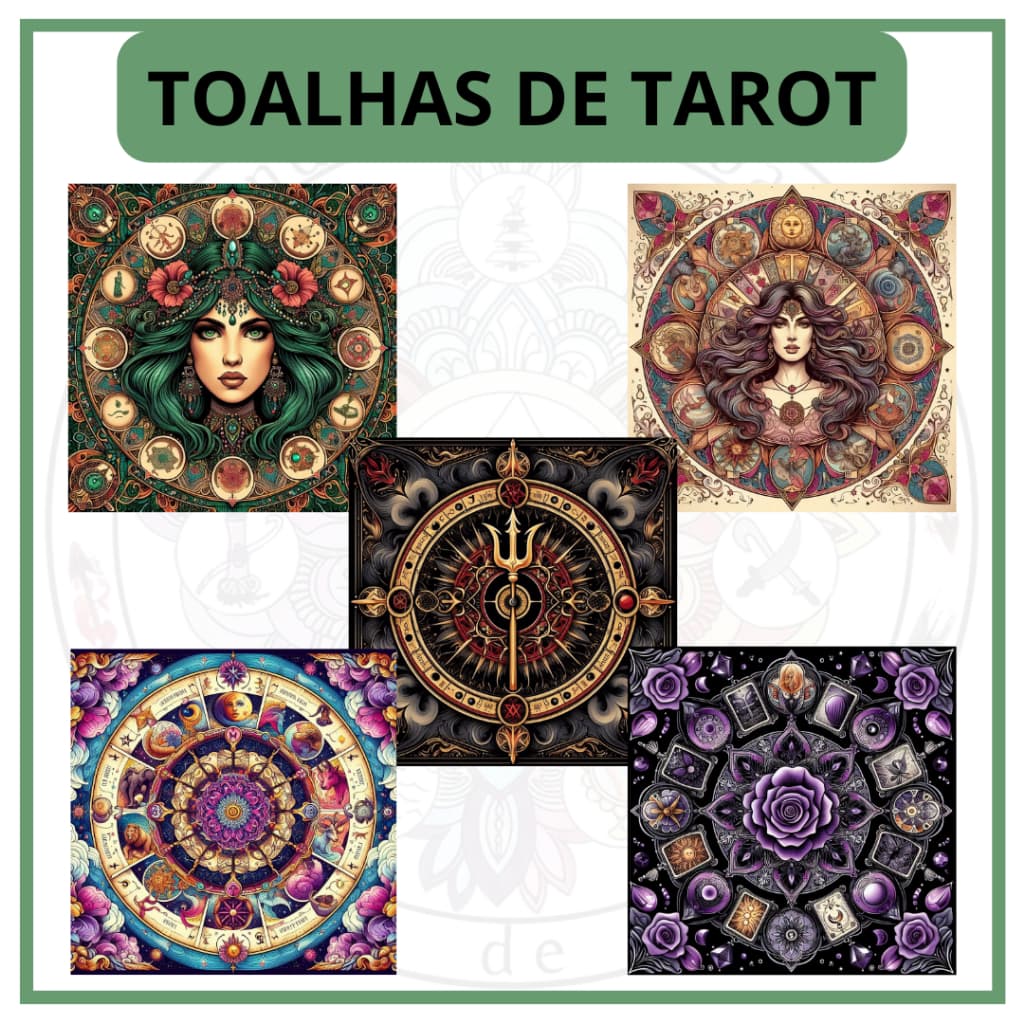 Toalha para Jogo de Tarot 0,70x0,70cm