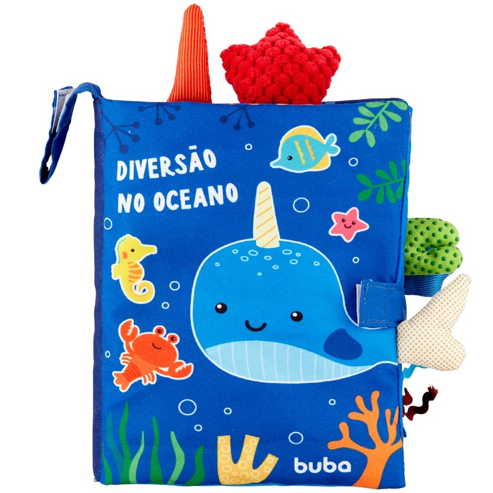 Livro De Atividades Buba Sensorial  Fundo do Mar Livrinho buba brinquedo infantil Oceano