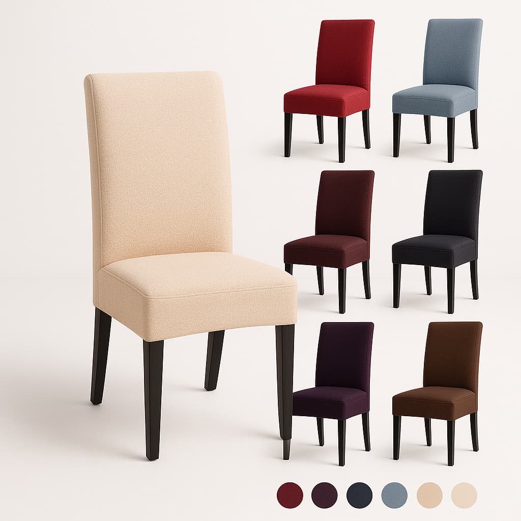 Kit 4 Capas De Cadeira Jantar em Malha Com Elástico