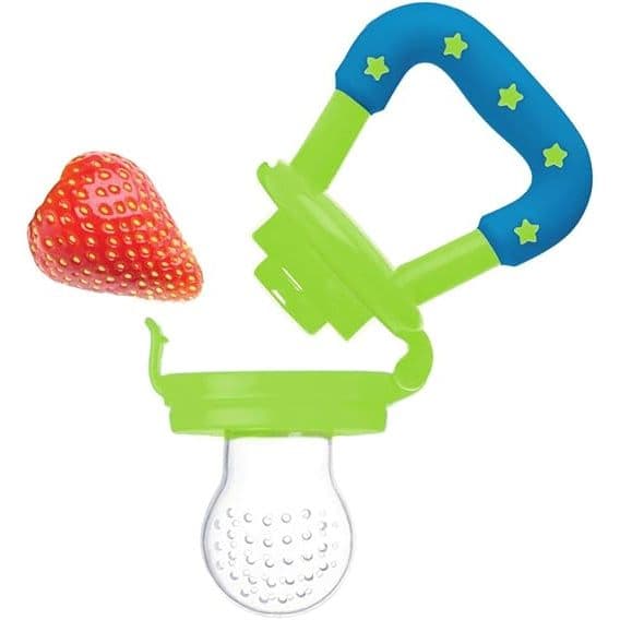 Chupeta Alimentadora Porta Frutinha com Sugador Silicone Menino