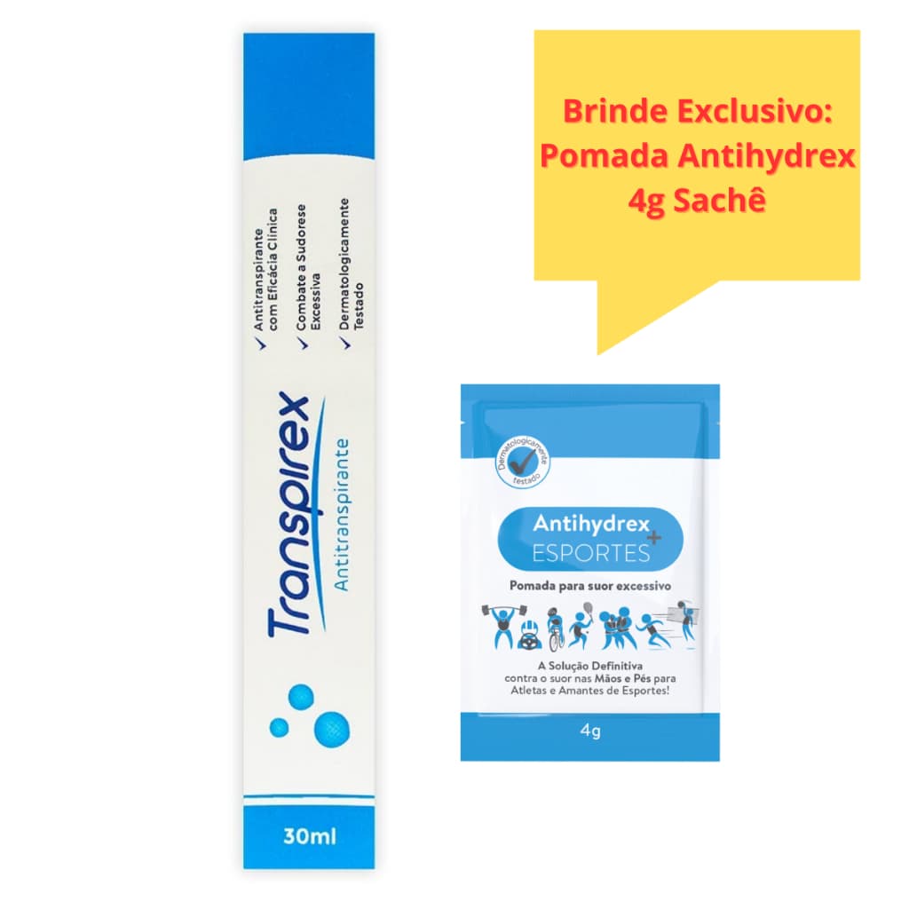 Transpirex Mini 30 Ml - Resolva O Suor Excessivo + Brinde