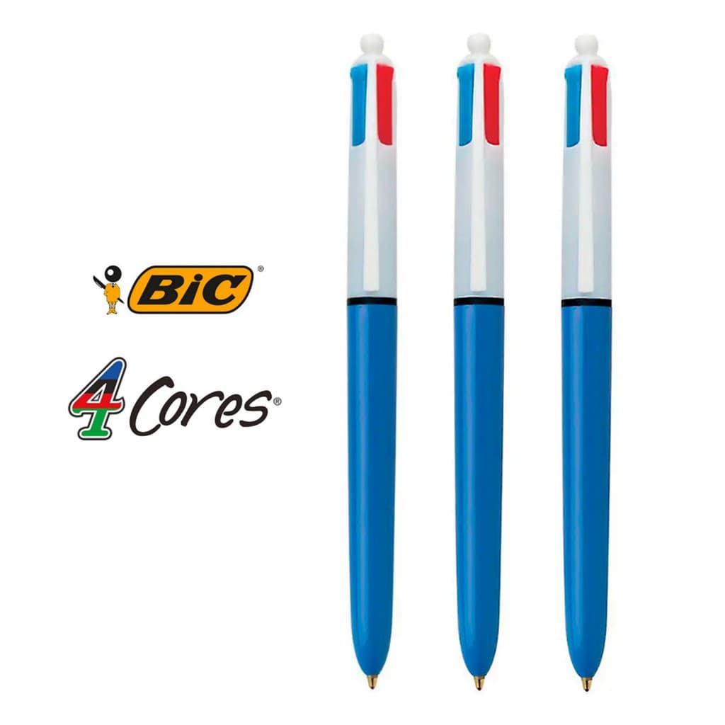 Caneta Bic 04 Cores Esferografica Retratil ponta 1.0