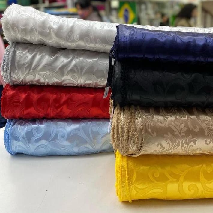 Tecido Cetim Jacquard -1m x1.50m- Ideal para confecções de roupas de festa, vestidos de gala, e decoração de interiores