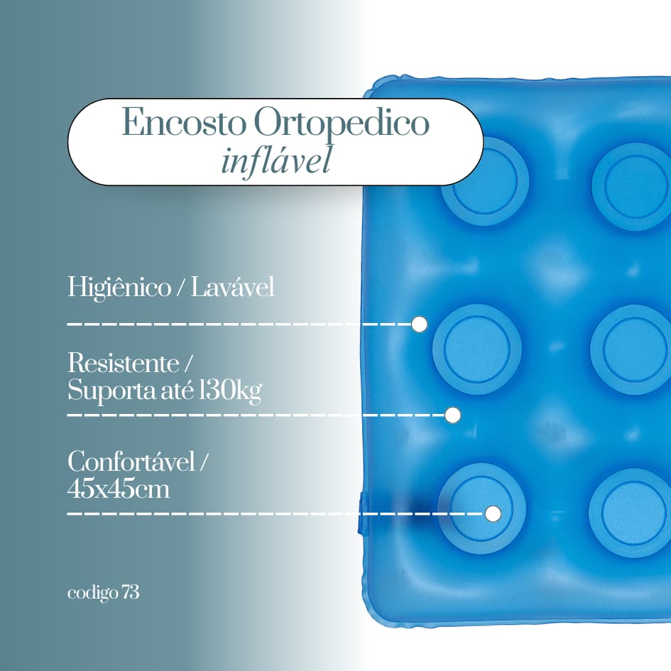 Almofada inflável encosto para cadeira de banho| ortopédica| Aquasonus | 73