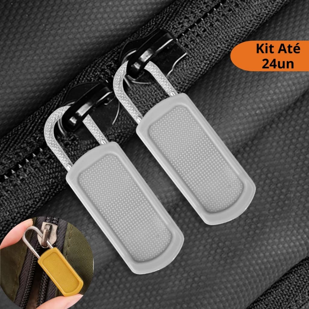 Kit até 24 Cursores para Zíper Destacável Roupas