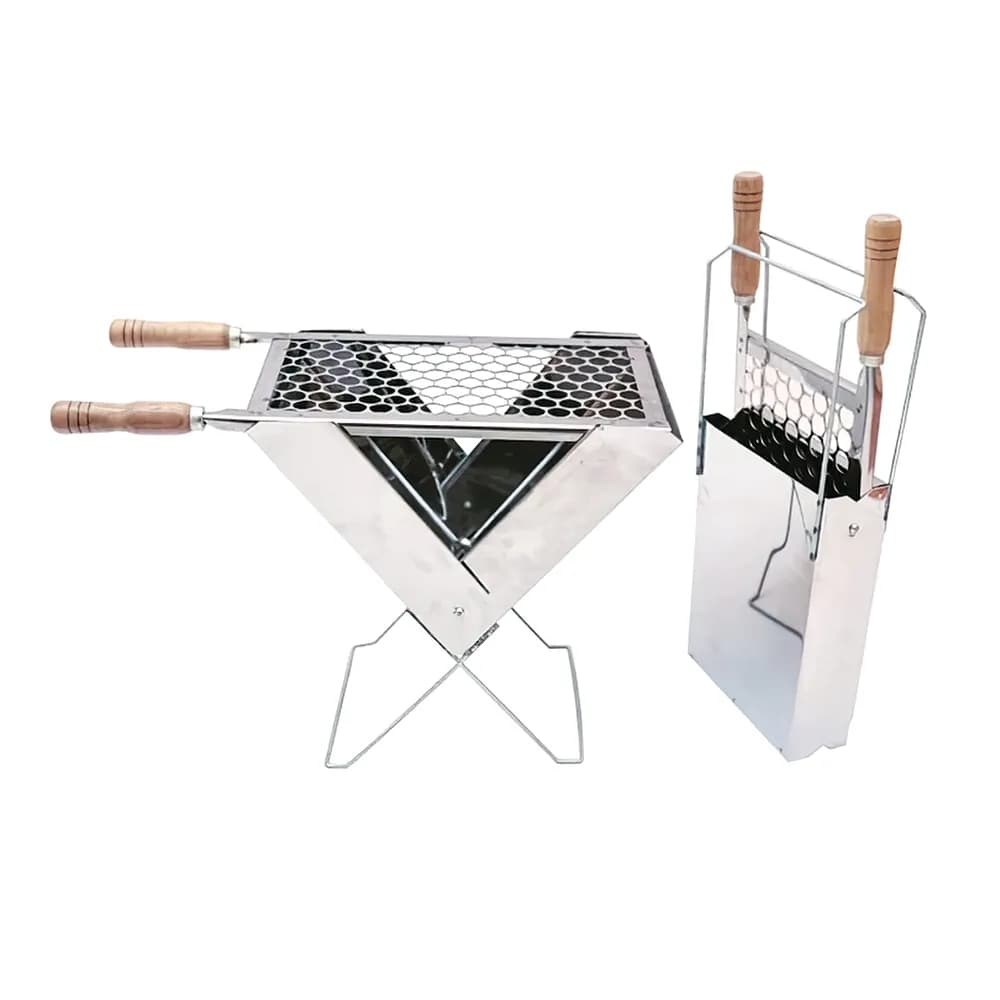 Churrasqueira Dobrável Portátil Maleta A Carvão