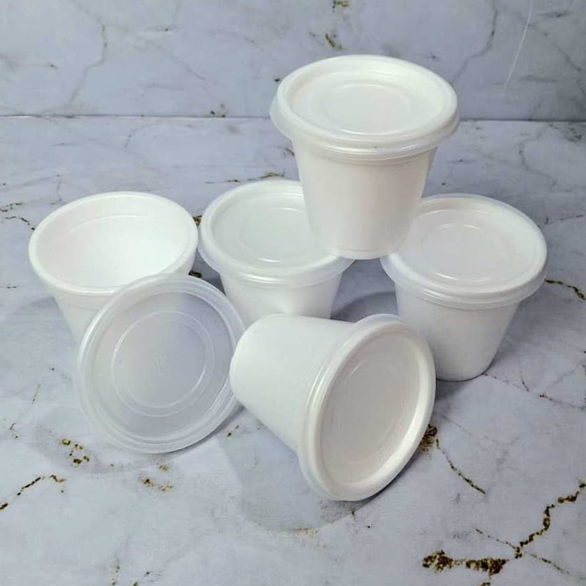 Copo 120ml Térmico de Isopor Com ou Sem Tampa Plástica para Delivery