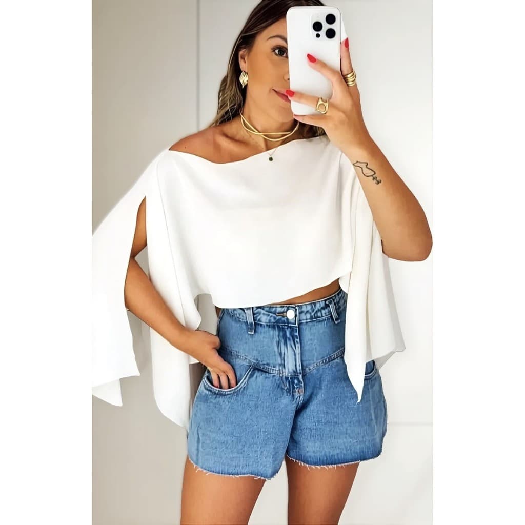 Blusa feminina Capa boho feminina estilosa varias formas de usar moda influencer