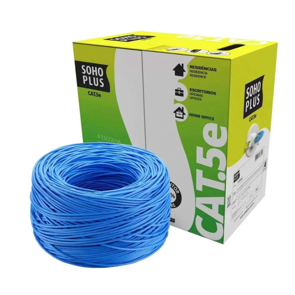 Cabo Lan Resistente Furukawa SohoPlus Utp Cat 5e Cmx Azul CX 305m STS