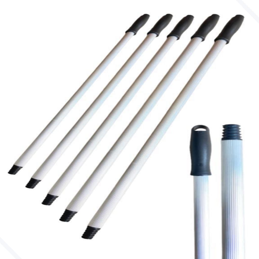 CABO DE ALUMÍNIO PARA RODOS E VASSOURAS 1,25 METROS PROFISIONAL - ESCOLHA A QUANTIDADE