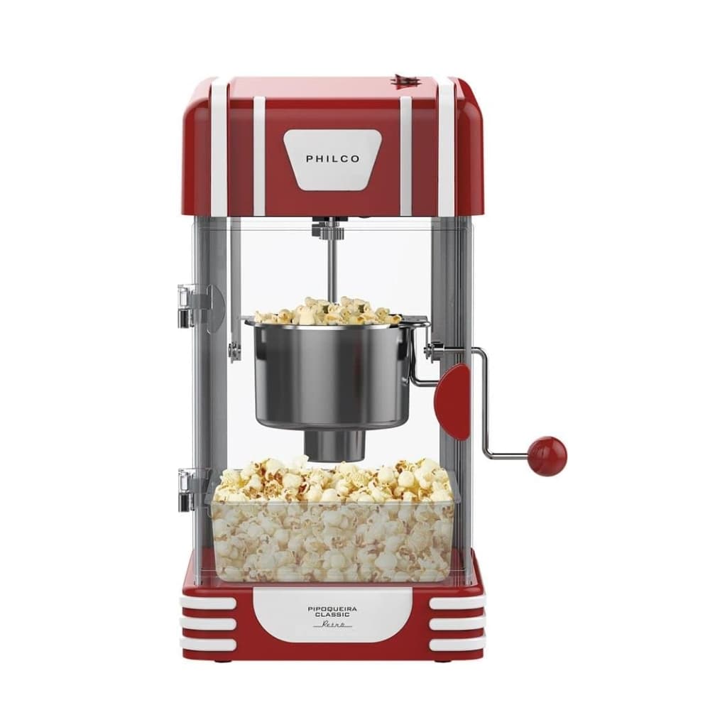 Pipoqueira Classic Retrô, Misturador Automático, Com Bandeja Para Servir Pipoca PPI04V Philco