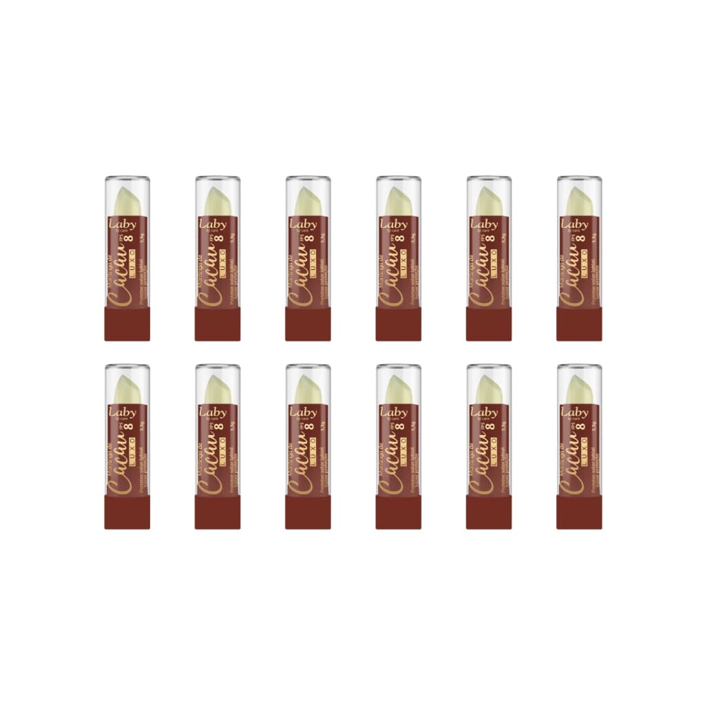 KIT Com 1/2/3/6/12/24 un LABY Mant Cacau FPS8 Luxo 3,3g