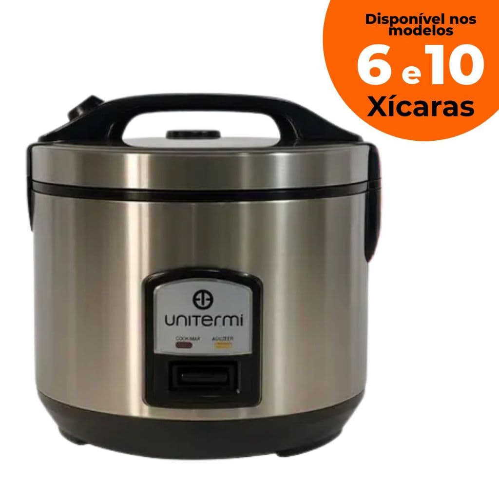 Panela Elétrica de Arroz para 6 e 10 Xícaras a Vapor Unitermi 60hz 110V