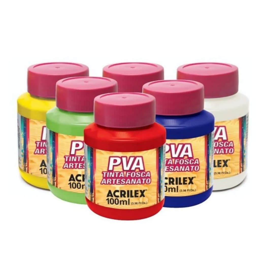 Tinta PVA fosca para artesanato - Acrilex 100ml