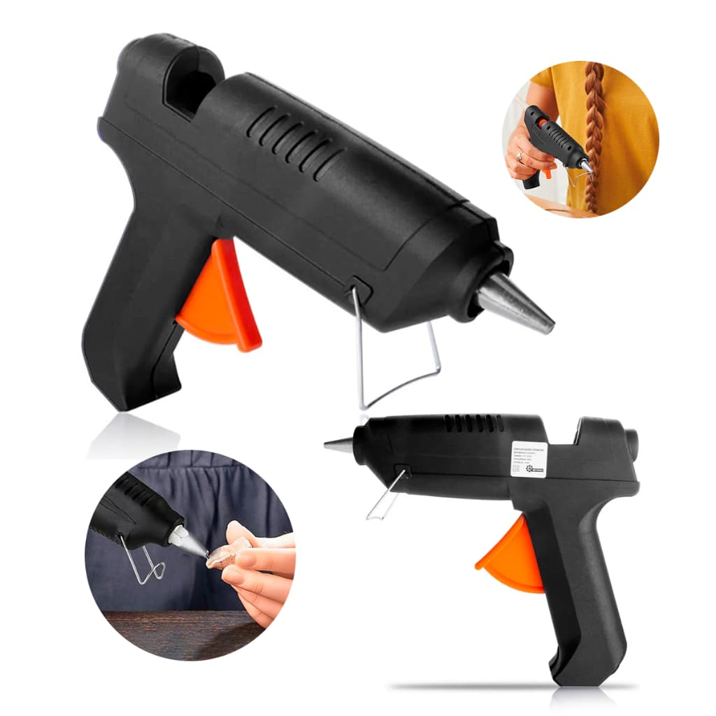 Pistola De Cola Quente Profissional Grande 40w 127-220v Bivolt Opção Com Bastões ou Sem